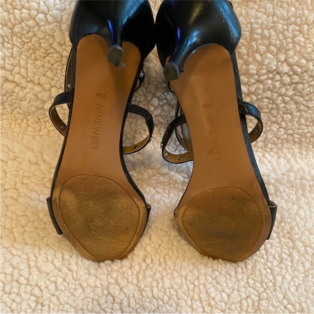Nine West Black Studded Sandals - Picture 2 of 4